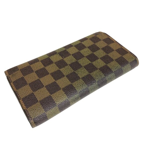 Authentic Louis Vuitton Portefeuille Damier Ebene Leather Wallet jp90-111425 - Picture 4 of 16